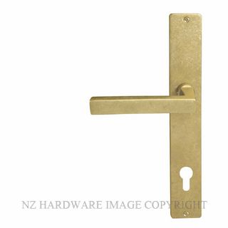 WINDSOR 8225 E85 RLB FEDERAL SQUARE LONGPLATE E85 KEYHOLE RUMBLED BRASS