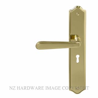 WINDSOR 8234L UB VILLA TRADITIONAL LONGPLATE STD KEYHOLE UNLACQUERED BRASS