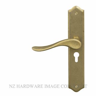WINDSOR 8169 E48 RLB HAVEN TRADITIONAL LONGPLATE E48 EURO RUMBLED BRASS