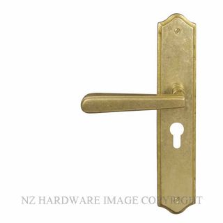 WINDSOR 8234 E48 RLB VILLA TRADITIONAL LONGPLATE E48 KEYHOLE RUMBLED BRASS