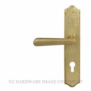 WINDSOR 8234 E85 RLB VILLA TRADITIONAL LONGPLATE E85 KEYHOLE RUMBLED BRASS