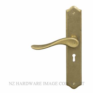 WINDSOR 8169L RLB HAVEN TRADITIONAL LONGPLATE STD KEYHOLE RUMBLED BRASS