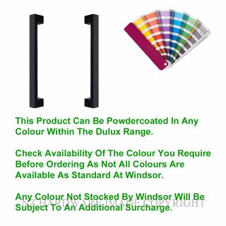 WINDSOR 7099 PC 450MM POLO PULL HANDLE PAIR POWDER COAT