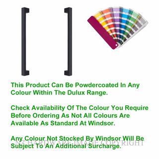WINDSOR 7100 PC 600MM POLO PULL HANDLE PAIR POWDER COAT