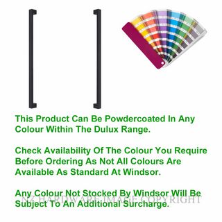 WINDSOR 7101 PC 900MM POLO PULL HANDLE PAIR POWDER COAT