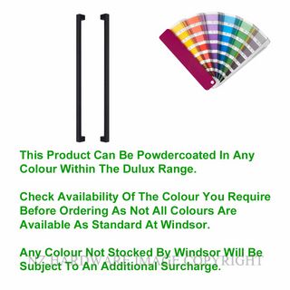WINDSOR 7102 PC 1200MM POLO PULL HANDLE PAIR POWDER COAT