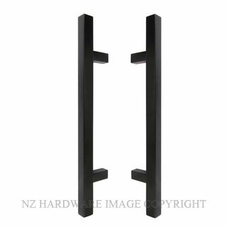 WINDSOR 7054 BLK 450MM SQUARE PULL HANDLE STAINLESS STEEL MATT BLACK