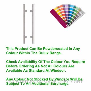 WINDSOR 7026 PC 600MM PULL HANDLE PAIR POWDER COAT