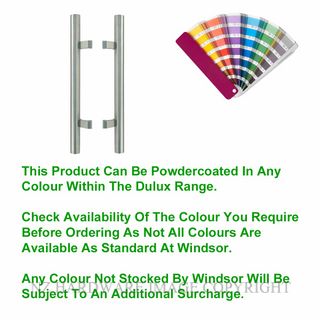 WINDSOR 7027 PC PULL HANDLE 450MM OFFSET PAIR POWDER COAT