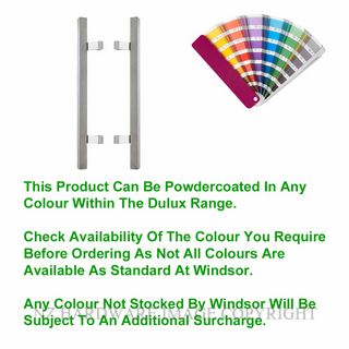 WINDSOR 7064 PC PULL HANDLE PAIR 25MM SQUARE OFFSET POWDER COAT