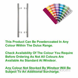 WINDSOR 7065 PC PULL HANDLE PAIR 25MM SQUARE OFFSET POWDER COAT