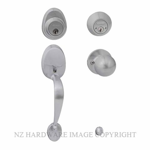 EZSET EZ410MABASC MAYFAIR ENT/SET DBL CYL BALA INT SATIN CHROME