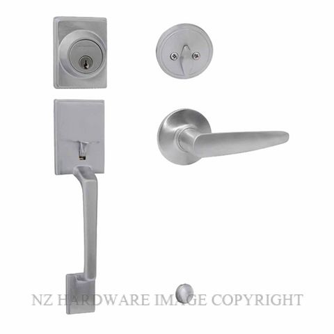 EZSET EZ400CACESC CAPRI ENT/SET SGL CYL CAMBRIDGE INT SATIN CHROME