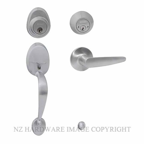 EZSET EZ410MACESC MAYFAIR ENT/SET DBL CYL CAMBRIDGE SATIN CHROME