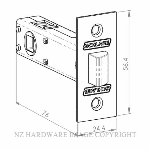 SCHLAGE FORM PASSAGE LATCHBOLT