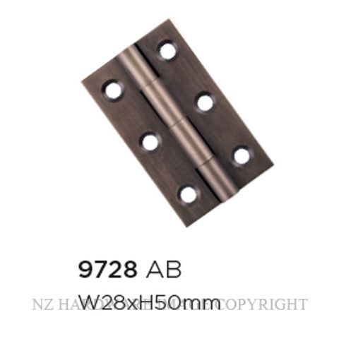 TRADCO 9628 - 9730 CABINET HINGES ANTIQUE BRASS
