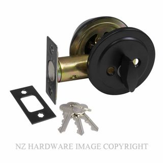 WINDSOR 9012 KEY & TURN DEADBOLT MATT BLACK