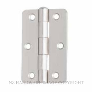 MILES NELSON 520SNH9060 STEEL LOOSE PIN HINGE 90X60MMX2MM RADIUS EDGE SATIN NICKEL