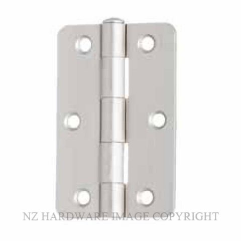 MILES NELSON 520SNH9060 STEEL LOOSE PIN HINGE 90X60MMX2MM RADIUS EDGE SATIN NICKEL