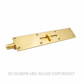 DRAKE & WRIGLEY 1672 PB LONG THROW SLIDE BOLT POLISHED BRASS