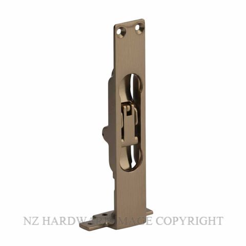 DRAKE & WRIGLEY 1240W WIDE MOUNT FLUSH BOLT FLORENTINE BRONZE