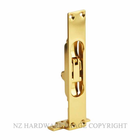 DRAKE & WRIGLEY 1240W WIDE MOUNT FLUSH BOLT POLISHED BRASS