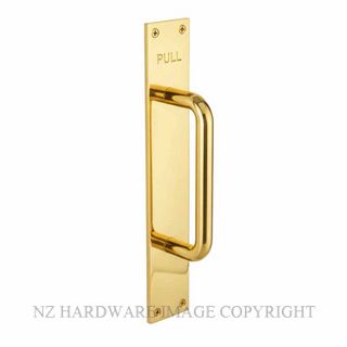 DW 1429 PB GRIP HANDLE PLATE ENGRAVED (PULL) POLISHED BRASS