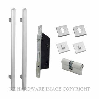 SCHLAGE SRS13-600SSS TURIN ENTRANCE PULL WITH MORT-LOCK CYL TURNS SATIN STAINLESS