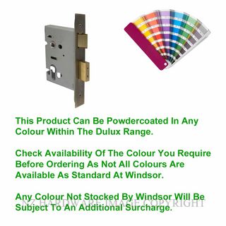 WINDSOR 1115 PC 57MM EURO MORTICE LOCK POWDER COAT