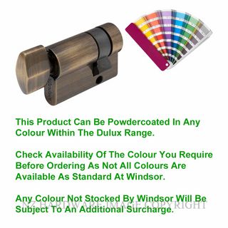 WINDSOR 1200 PC EURO SINGLE CYLINDER TURN 35MM POWDER COAT