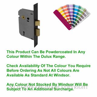 WINDSOR 1107 - 1108 3 LEVER MORTICE LOCK POWDERCOAT