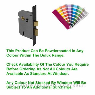 WINDSOR 1108 PC 57MM 3 LEVER MORTICE LOCK (78MM CASE) POWDER COAT