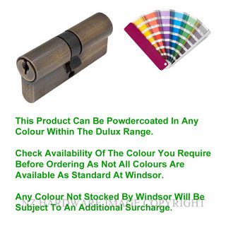 WINDSOR 1147 PC 70MM 5 PIN EURO DOUBLE CYLINDER KEY/KEY POWDER COAT