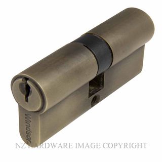 WINDSOR 1147 RB 70MM 5 PIN EURO DOUBLE CYLINDER KEY/KEY ROMAN BRASS