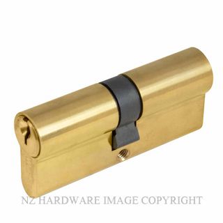 WINDSOR 1147 UB 70MM 5 PIN EURO DOUBLE CYLINDER KEY/KEY UNLACQUERED BRASS
