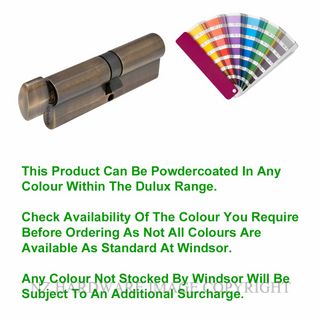 WINDSOR 1225 PC 90MM EURO CYLINDER - KEY/TURN POWDER COAT
