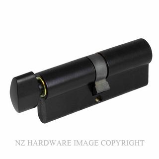WINDSOR 1223 BLK 80MM EURO CYLINDER - KEY/TURN MATT BLACK