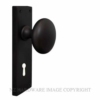WINDSOR 3002L BLK VICTORIAN KNOB LOCK MATT BLACK