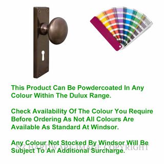 WINDSOR 3002L PC VICTORIAN KNOB LOCK POWDER COAT