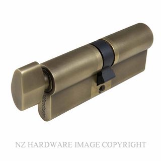 WINDSOR 1223 RB 80MM EURO CYLINDER - KEY/TURN ROMAN BRASS