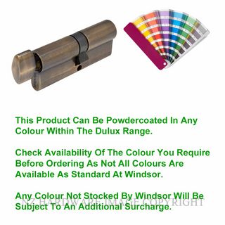 WINDSOR 1223 PC 80MM EURO CYLINDER - KEY/TURN POWDER COAT