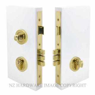WINDSOR 1248 UB UNI-TURN LOCK ROUND 60MM UNLACQUERED BRASS