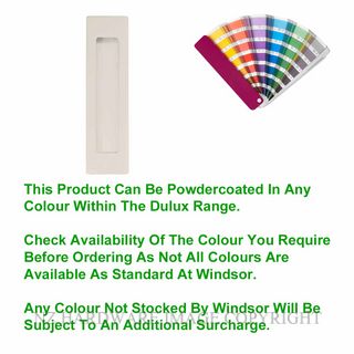 WINDSOR 5318 PC FLUSH PULL 158X42 POWDER COAT