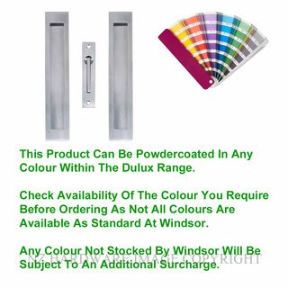 WINDSOR 5320 PC SQ. SLIDING DOOR FLUSHPULL KIT 200X37MM POWDER COAT