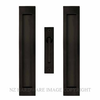 WINDSOR 5320 BLK SQ. SLIDING DOOR FLUSHPULL KIT 200X37MM MATT BLACK