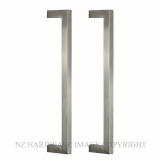 NZH PULL 1630 400PSS 400MM CENTRES STRAIGHT 25 X 25MM SATIN STAINLESS 304