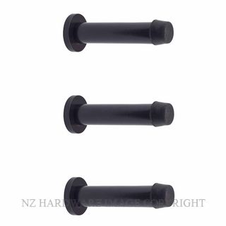 WINDSOR 5298 85MM DOORSTOP CONCEALED SKIRTING FIX 3PK MATT BLACK