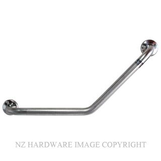 NZH GRAB RAIL 350X350MM 45DEG KNURLED SATIN STAINLESS 304