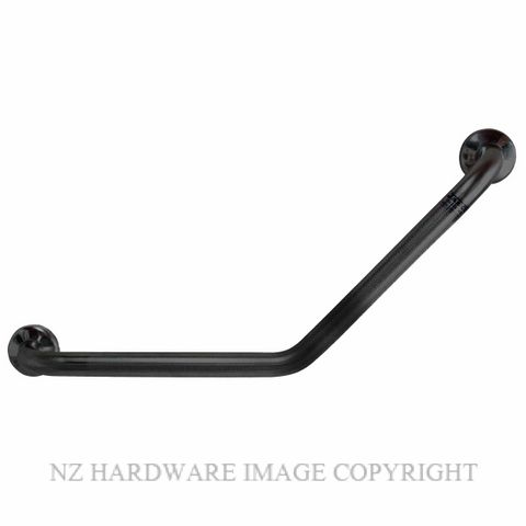 NZH GRAB RAIL 350X350MM 45DEG KNURLED MATT BLACK