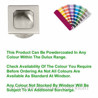 WINDSOR 5309 PC EDGEPULL SQUARE - 26X26MM POWDER COAT